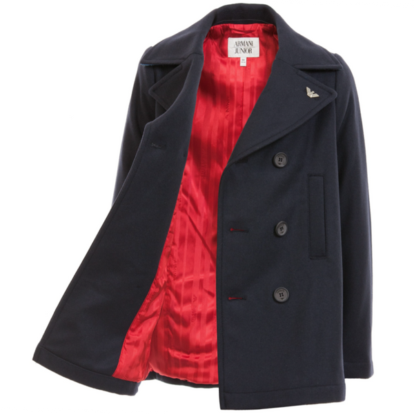 Boys Navy Blue Peacoat