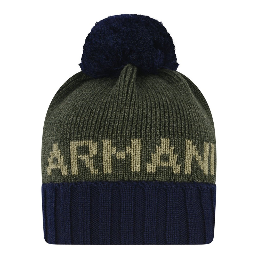 Armani Baby Boys Navy and Green Hat Baby Hats, Scarves & Gloves Armani Junior [Petit_New_York]