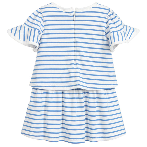 zara blue and white striped dress Chloé Baby Girls Light Blue Striped Dress – Petit New York