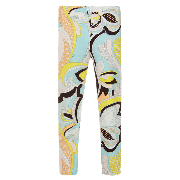 Leggings Emilio Pucci Blue size 40 IT in Polyester - 41736245