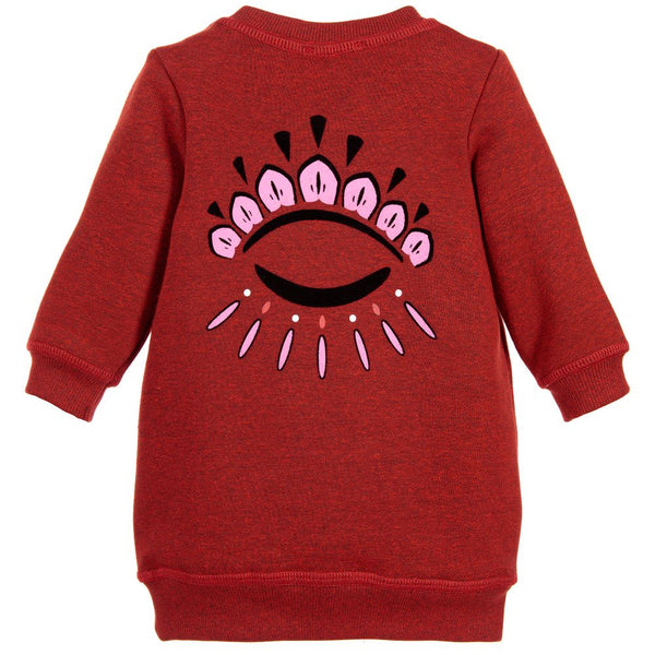 Kenzo Baby Girls Red Classic 'Eye' Sweater Dress  Petit New York