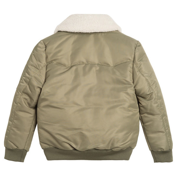 Little Eleven Paris Boys Olive Green Bomber – Petit New York