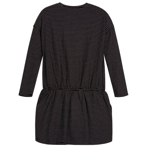 marc jacobs long sleeve dress LITTLE MARC JACOBS Girls Striped Dress with Swans