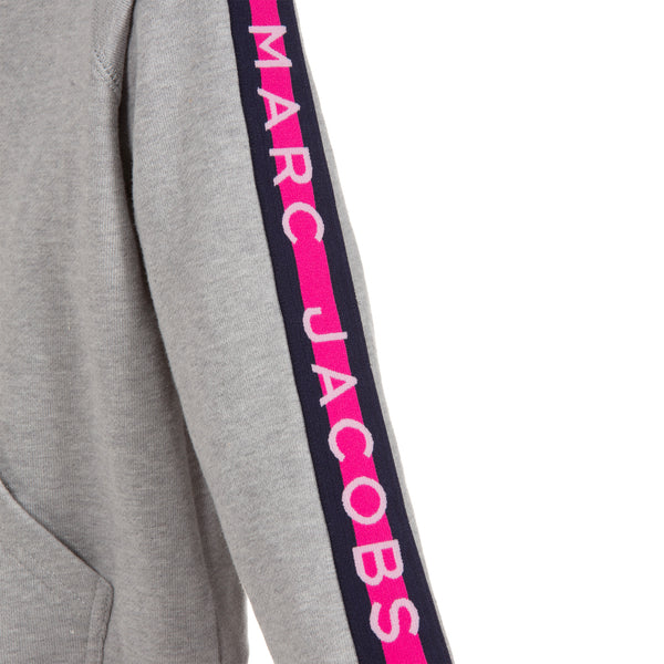 Girls Grey with Pink Logo Sweatpants