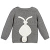 Baby Girls Grey Knitted Bunny Sweater (unisex)