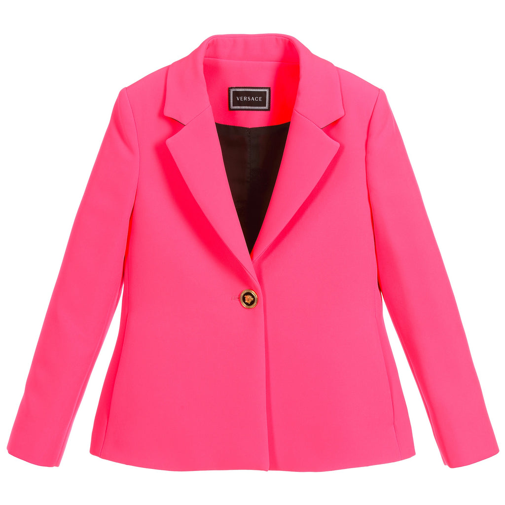 Girls Neon Pink Blazer Jacket