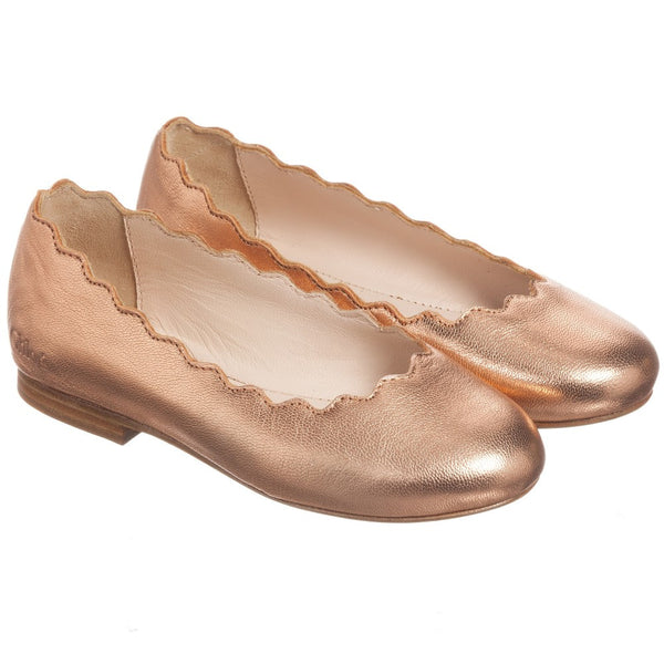 rose gold dress flats Metallic rose gold ballet flats