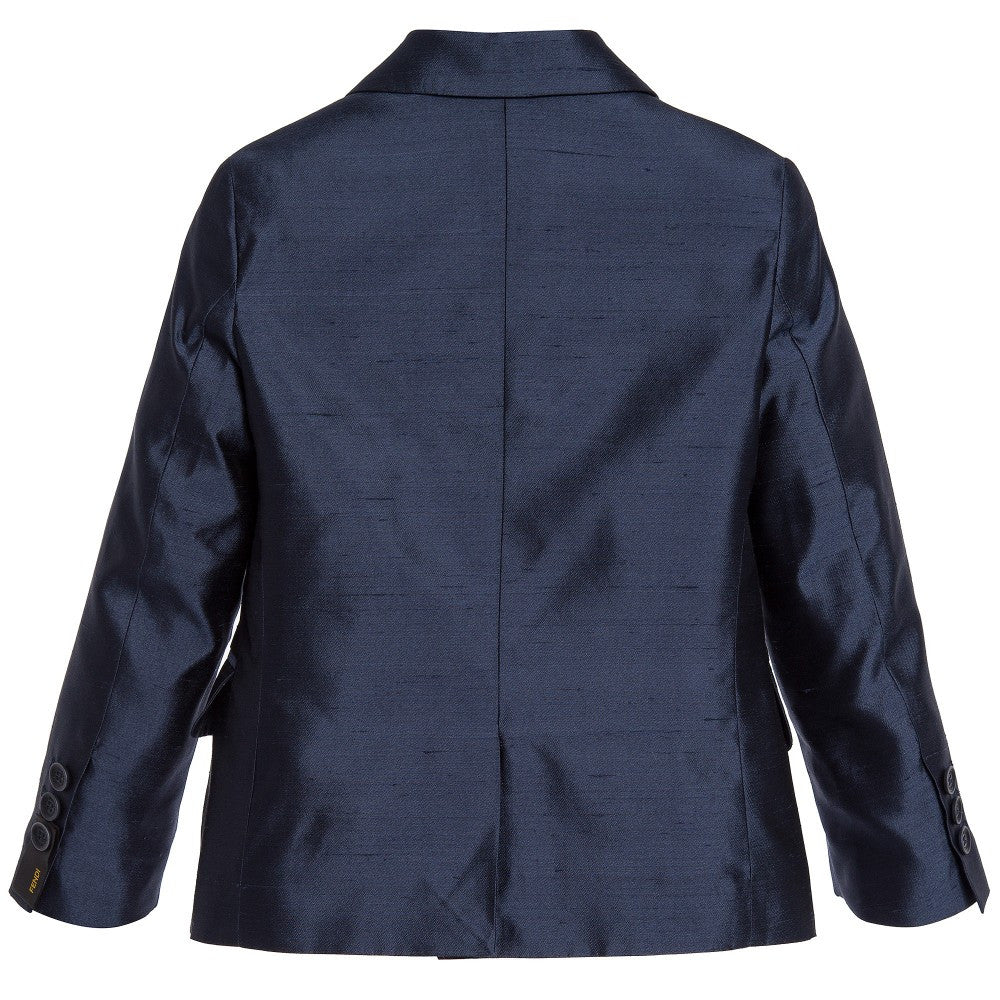 Fendi Boys Silk Navy Suit Boys Suits & Blazers Fendi [Petit_New_York]
