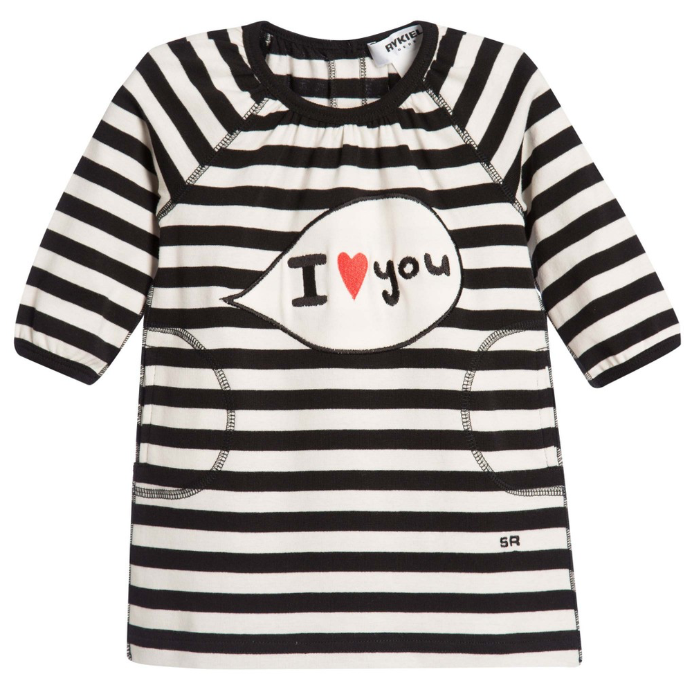 Sonia Rykiel Baby Girls 'I <3 You' Striped Dress Baby Dresses Rykiel Enfant [Petit_New_York]