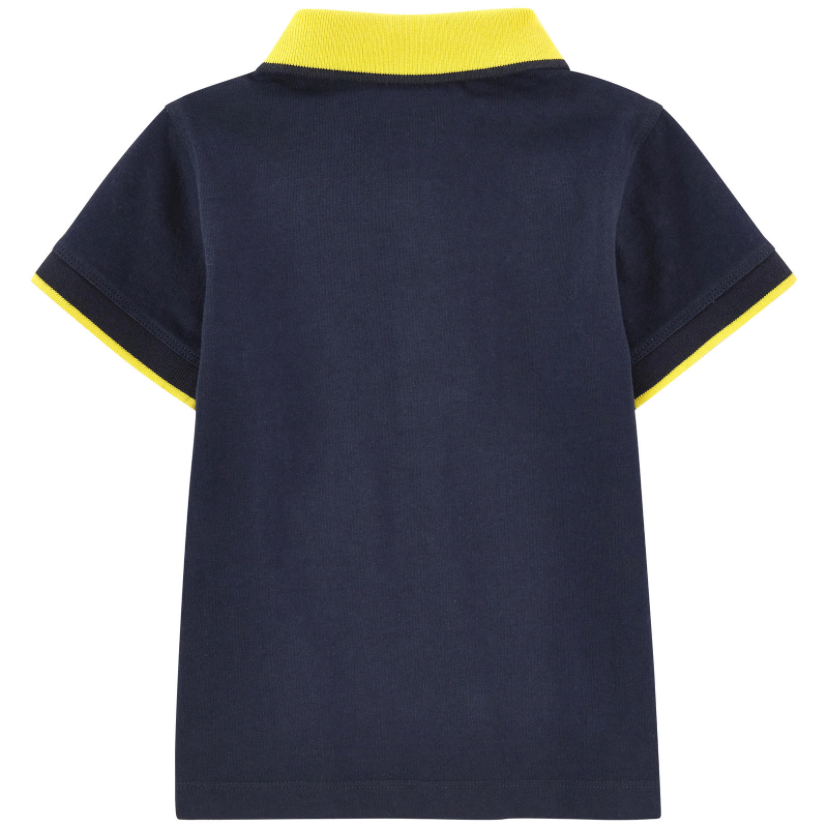 Armani Boys Navy Blue Piqué Polo Shirt Boys Polo Shirts Armani Junior [Petit_New_York]