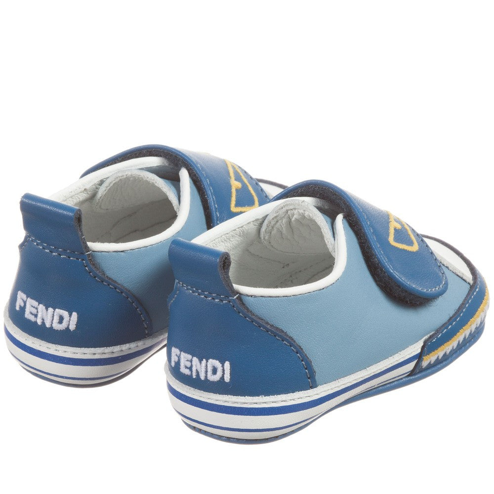 Fendi Baby Blue 'Monster' Shoe Baby Shoes Fendi [Petit_New_York]