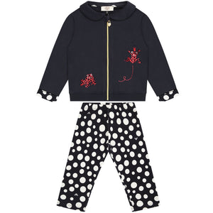 3pcs Giraffe and Polka Dots Print Long-sleeve Baby Set