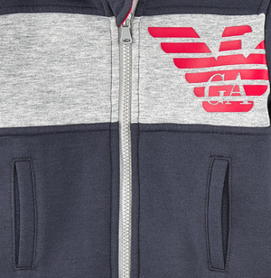 Baby Boys Navy Blue and Grey Tracksuit