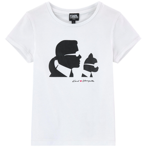 Karl Lagerfeld Girls Choupette White T-shirt Girls Tops Karl Lagerfeld Kids [Petit_New_York]