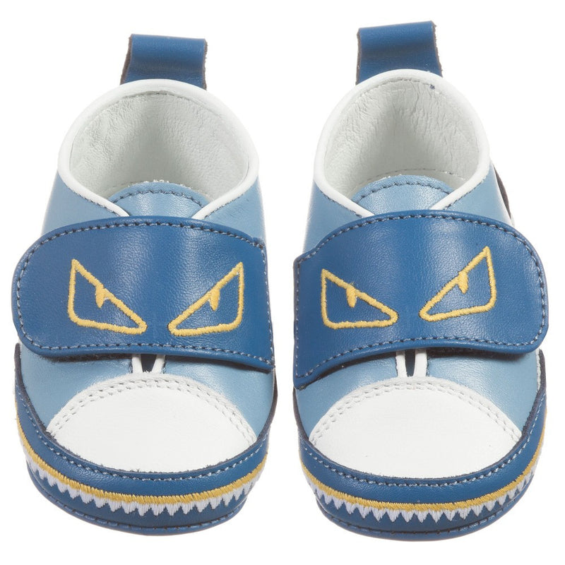 Fendi Baby Blue 'Monster' Shoe Baby Shoes Fendi [Petit_New_York]