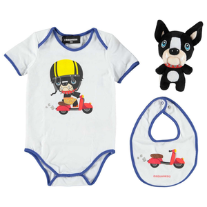 Dsquared2 Baby Doggy Romper & Toy Gift Set Baby Rompers & Onesies Dsquared2 [Petit_New_York]