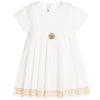 Versace Baby Girls Knitted Ivory & Gold Dress Baby Dresses Young Versace [Petit_New_York]