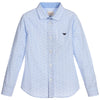 Armani Boys Blue Button-Down Shirt Boys Shirts Armani Junior [Petit_New_York]