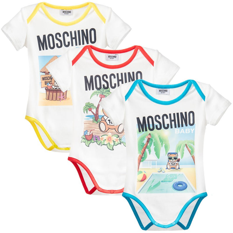 Moschino Clothes Body Moschino Bebe Moschino Baby 3-pack Rompers
