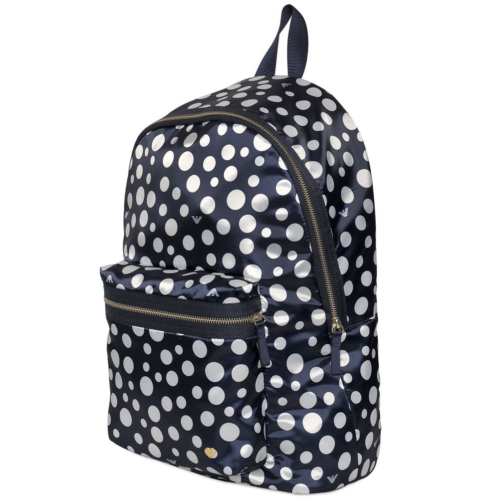 Armani Navy & White Polka Dot Backpack Accessories Armani Junior [Petit_New_York]