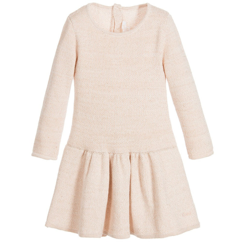 CHLO Girls Pink Knitted Dress CHLO Girls Pink Knitted Dress
