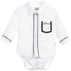 Karl Lagerfeld Baby Boys White Shirt Bodysuit Baby Tops Karl Lagerfeld Kids [Petit_New_York]