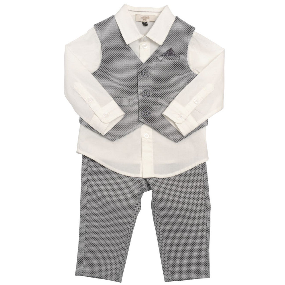 Armani Baby Boys Formal Grey Set Baby Sets & Suits Armani Junior [Petit_New_York]