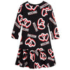 Moschino Girls Black Logo Hearts Dress Girls Dresses Moschino [Petit_New_York]