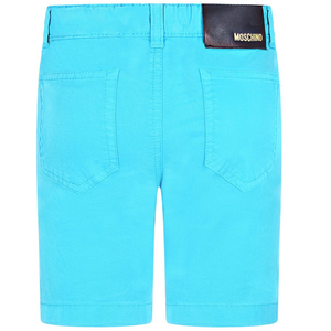 Moschino Boys Turquoise Bermuda Shorts Boys Shorts Moschino [Petit_New_York]