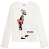 Moschino Girls Ivory Cool-Girl T-shirt Girls Tops Moschino [Petit_New_York]
