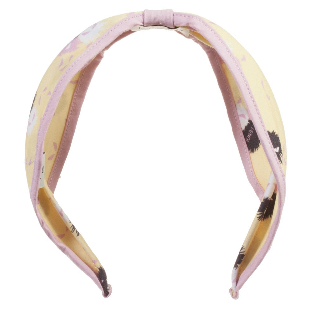 Fendi Girls Yellow 'Monster' Headband Accessories Fendi [Petit_New_York]