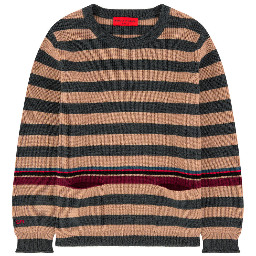 Sonia Rykiel Girls Striped Wool Sweater Girls Sweaters & Sweatshirts Rykiel Enfant [Petit_New_York]