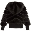 Armani Girls Black Faux Fur Hooded Jacket Girls Jackets & Coats Armani Junior [Petit_New_York]