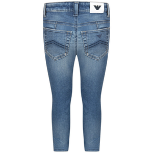 Armani Junior Girls Faded Blue Jeans Girls Pants Armani Junior [Petit_New_York]