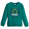 Kenzo Boys Green Tiger Logo Sweatshirt Boys Sweaters & Sweatshirts Kenzo Paris [Petit_New_York]
