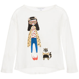 Little Marc Jacobs Girls White 'Miss Marc' Top Girls Tops Little Marc Jacobs [Petit_New_York]