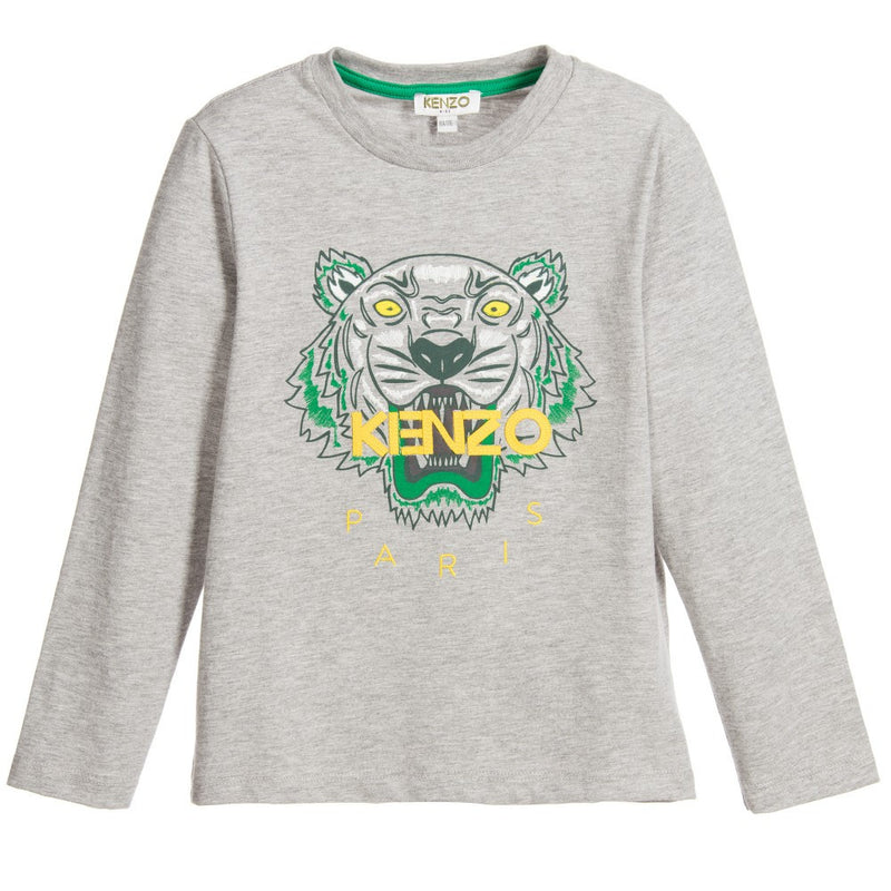 Kenzo Boys Grey Tiger T-shirt Boys T-shirts Kenzo Paris [Petit_New_York]