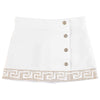 Versace Girls White Greca Skirt Girls Skirts Young Versace [Petit_New_York]