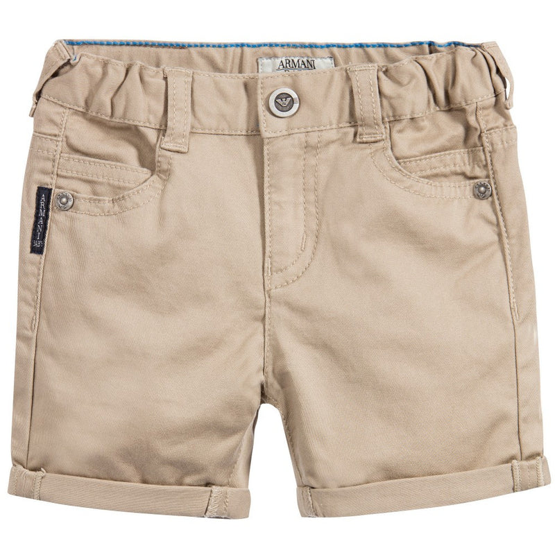 Armani Boys Beige Shorts Boys Pants Armani Junior [Petit_New_York]