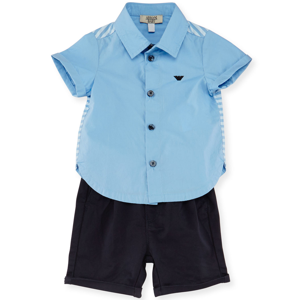 Armani Baby Boys Dressy Blue Set Baby Sets & Suits Armani Junior [Petit_New_York]