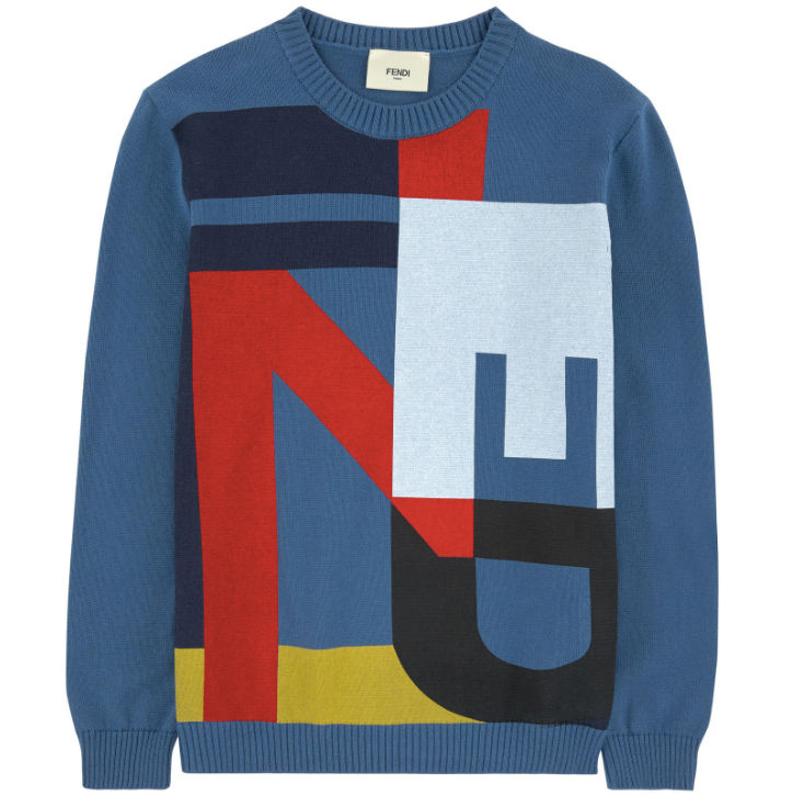 Fendi Boys Graphic Logo Sweater Boys Sweaters & Sweatshirts Fendi [Petit_New_York]