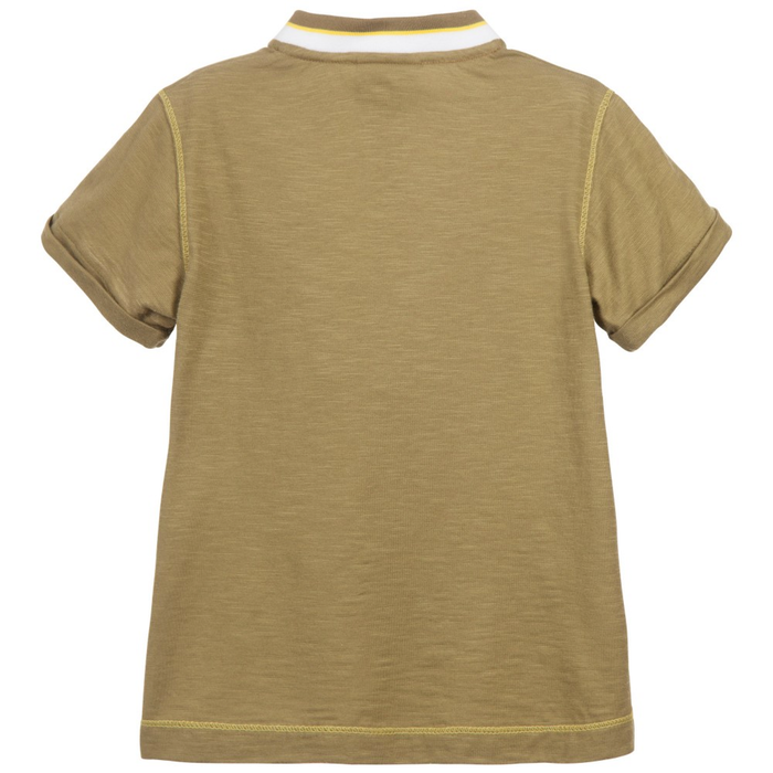 Fendi Boys Olive T-shirt Boys T-shirts Fendi [Petit_New_York]