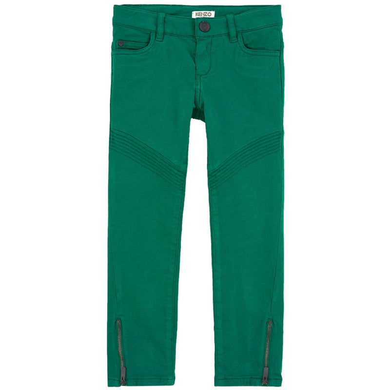 Kenzo Girls Slim Green Pants Girls Pants Kenzo Paris [Petit_New_York]