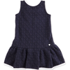 Armani Girls Jacquard Navy Dress Girls Dresses Armani Junior [Petit_New_York]