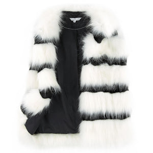 Little Marc Jacobs Striped Fur Vest Girls Jackets & Coats Little Marc Jacobs [Petit_New_York]