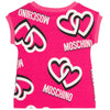 Moschino Baby Girls Pink Logo Hearts Dress Baby Dresses Moschino [Petit_New_York]