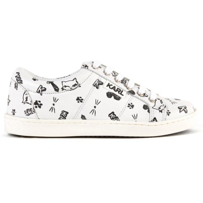 Karl Lagerfeld Girls Choupette Leather Sneakers