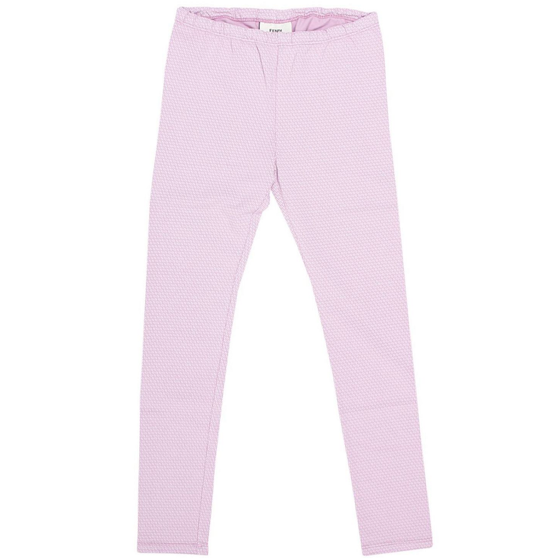 Girls Light Pink Allover Logo Leggings – Petit New York