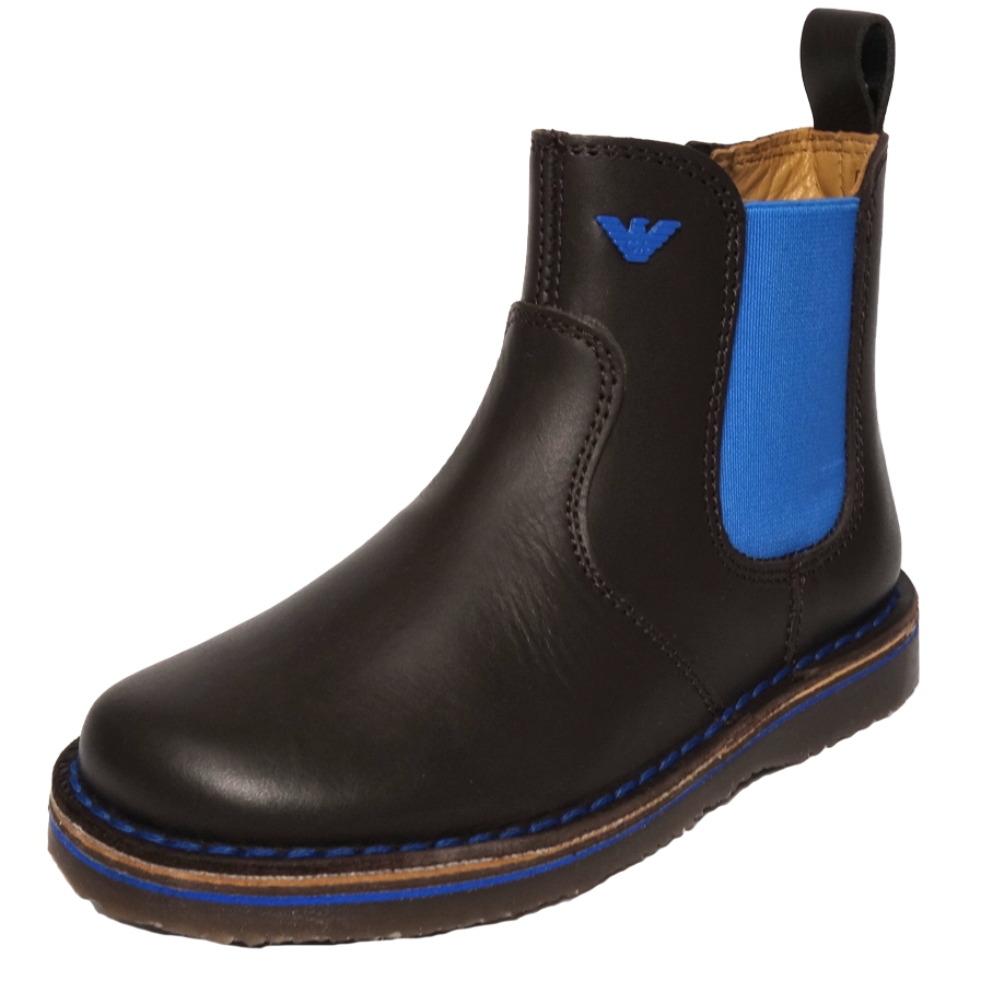 Armani Boys Brown Leather Boots Petit New York