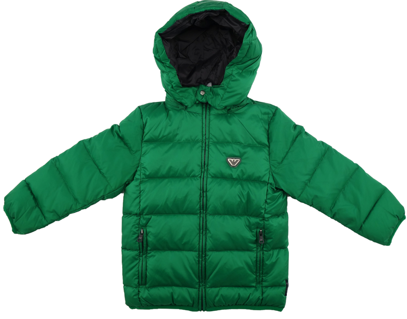 Armani Boys Green Puffer Jacket Boys Jackets & Coats Armani Junior [Petit_New_York]